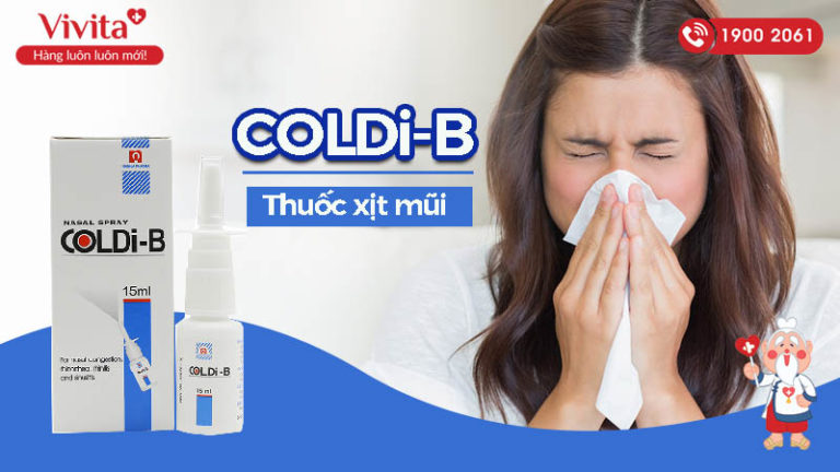 Thuốc Xịt Mũi Trị Sổ Mũi, Ngạt Mũi, Viêm Xoang Coldi-B Chai 15ml - VIVIVTA