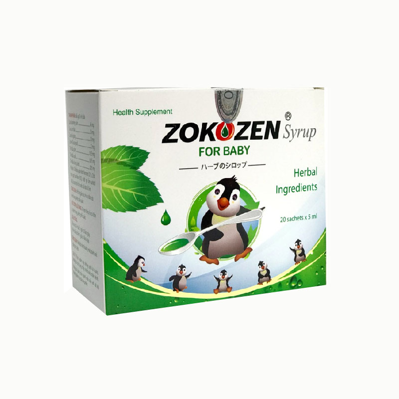 Siro hỗ trợ giảm ho cho trẻ em Zokozen | Hộp 20 gói