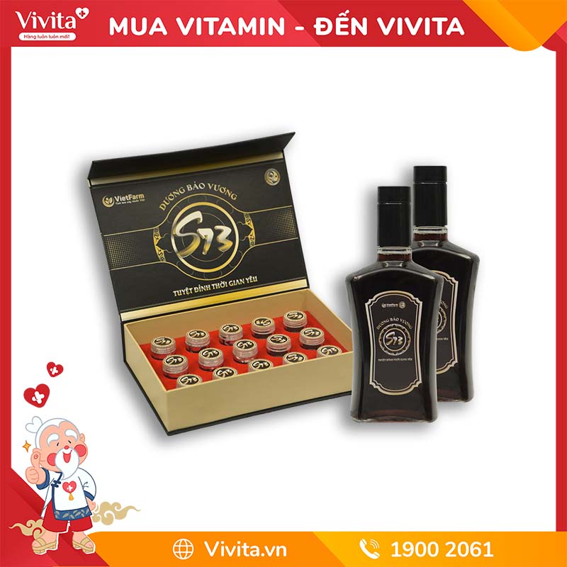 Combo Sinh Lý Dương Bảo Vương S73 | Hộp 15 Viên Hoàn + 2 Chai Rượu 500ml