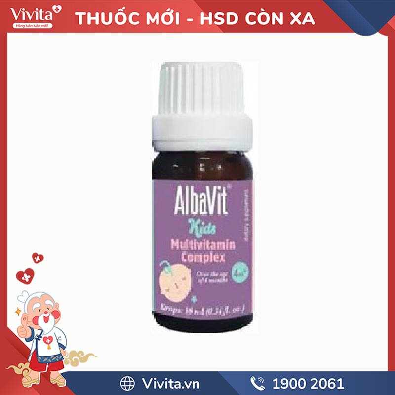 Vitamin tổng hợp cho bé AlbaVit Kids-Multivitamin Complex | Chai 10ml