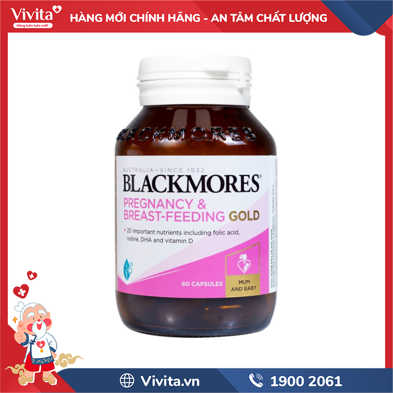 Blackmores Pregnancy & Breast-Feeding Gold (Hộp 60 viên)