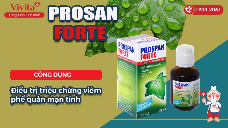 Công dụng (Chỉ định) của siro trị ho, viêm đường hô hấp Prospan Forte