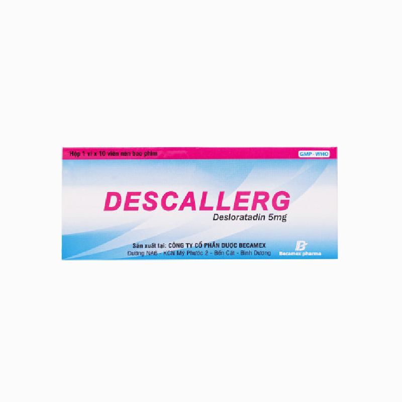 Thuốc chống dị ứng Descallerg | Hộp 10 viên