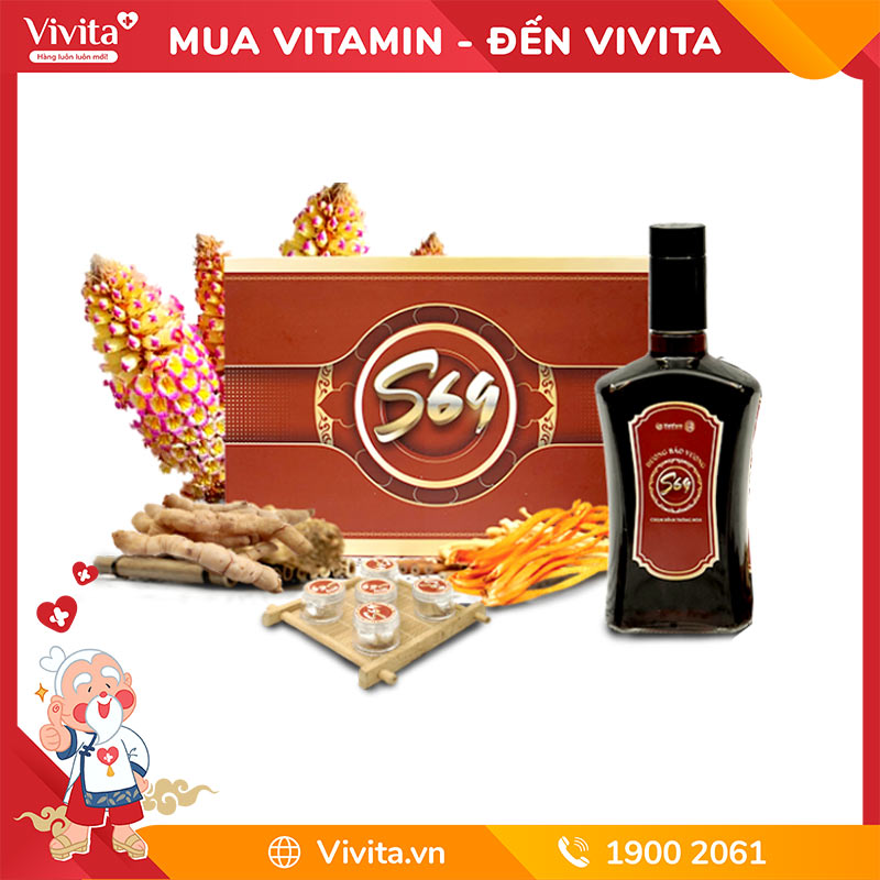 Combo Sinh Lý Dương Bảo Vương S69 | Hộp 10 Viên Hoàn + 1 Chai Rượu 500ml