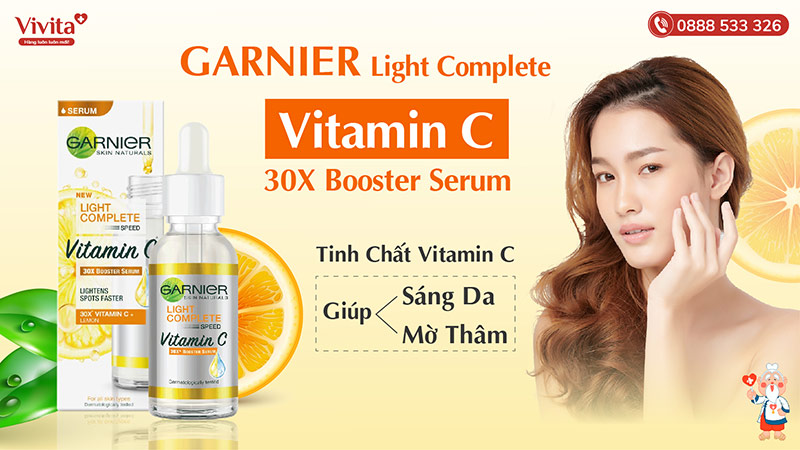 giới thiệu garnier light complete vitamin c 30x booster serum