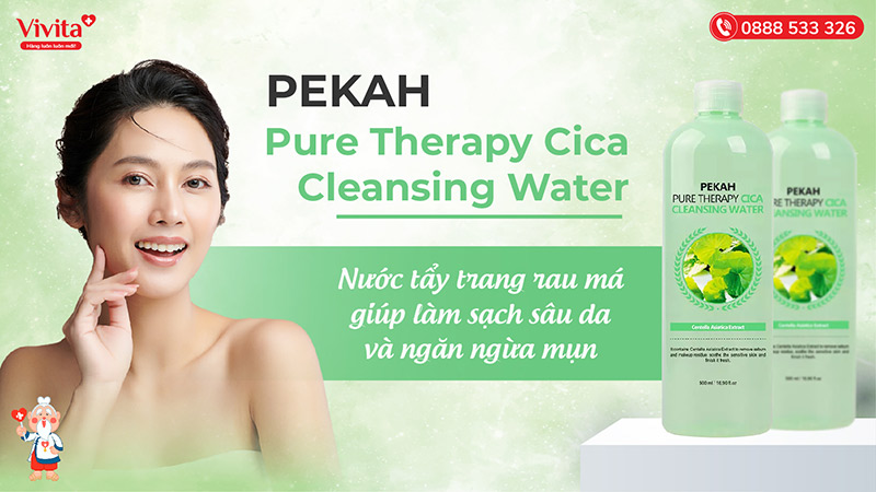 giới thiệu pekah pure therapy cica cleansing water