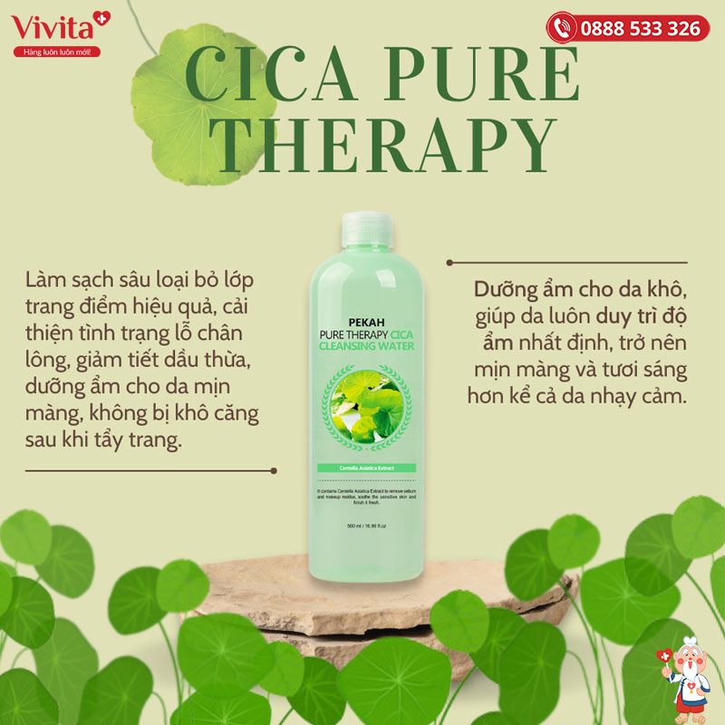 pekah pure therapy cica cleansing water có tốt không