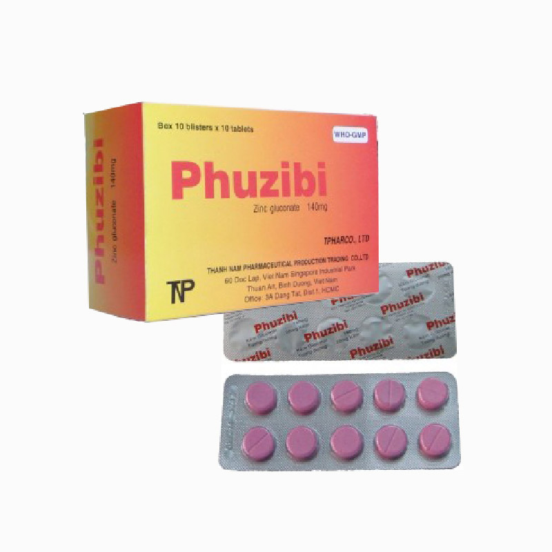 Thuốc bổ sung kẽm Phuzibi | Hộp 100 viên