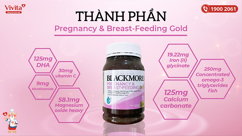 thành phần Blackmores Pregnancy _ Breast-Feeding Gold