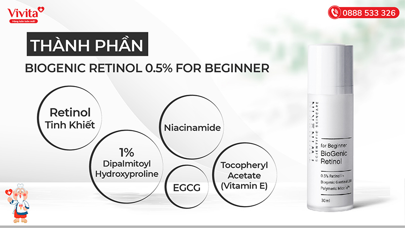 thành phần biogenic retinol 0.5% for beginner