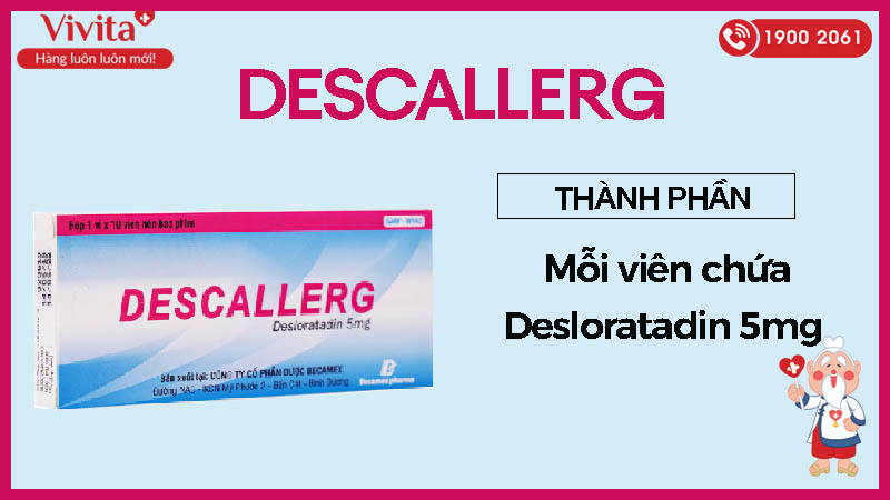 Thành phần của thuốc Descallerg