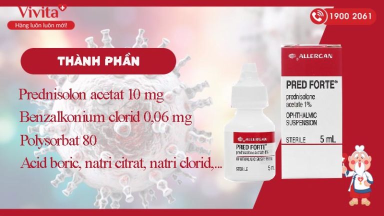 Thuốc nhỏ mắt trị viêm mắt Pred Forte Chai 5ml - Nhà Thuốc VIVITA