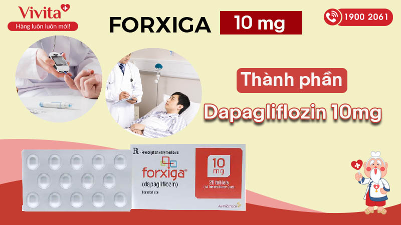 Thành phần của thuốc trị tiểu đường Forxiga 10mg