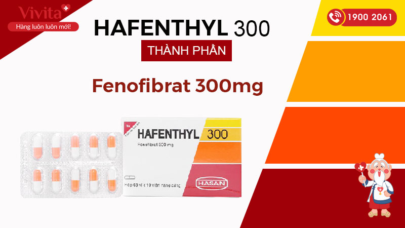 Thành phần của thuốc trị mỡ máu Hafenthyl 300