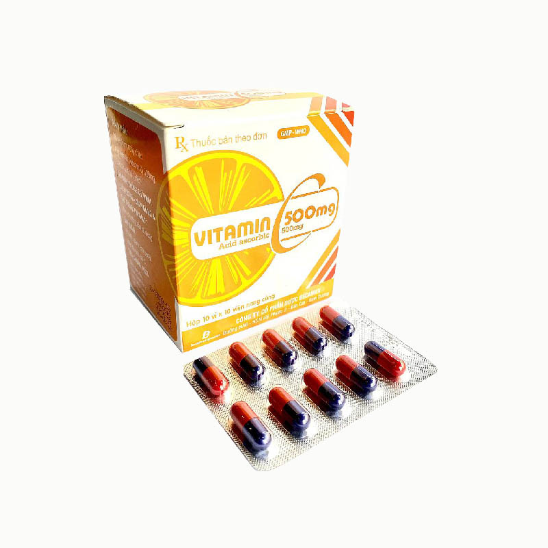 Thuốc Vitamin C 500mg Becamex | Hộp 100 viên