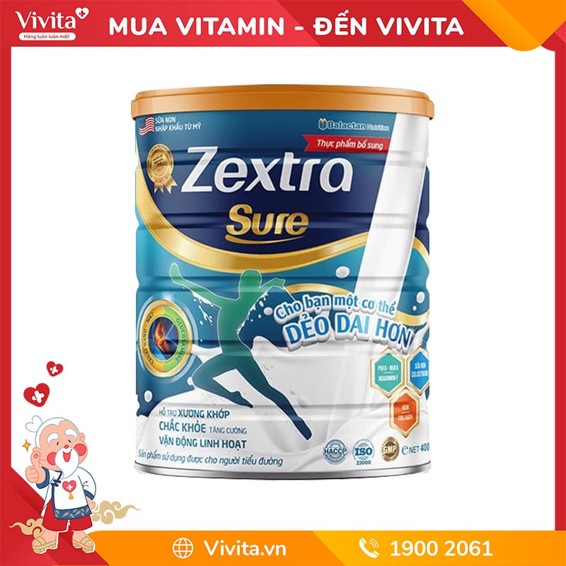 Sữa Non Xương Khớp Zextra Sure (Hộp 400g)
