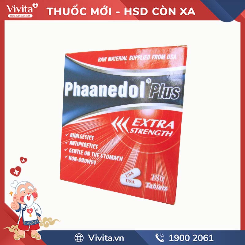Thuốc giảm đau, hạ sốt Phaanedol Plus Extra | Hộp 100 viên