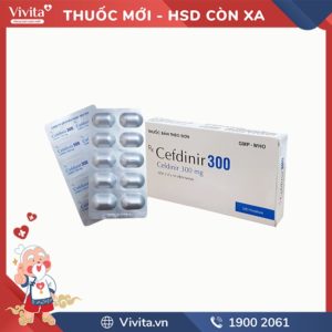 Thuốc kháng sinh trị nhiễm khuẩn Cefdinir 300 DHG