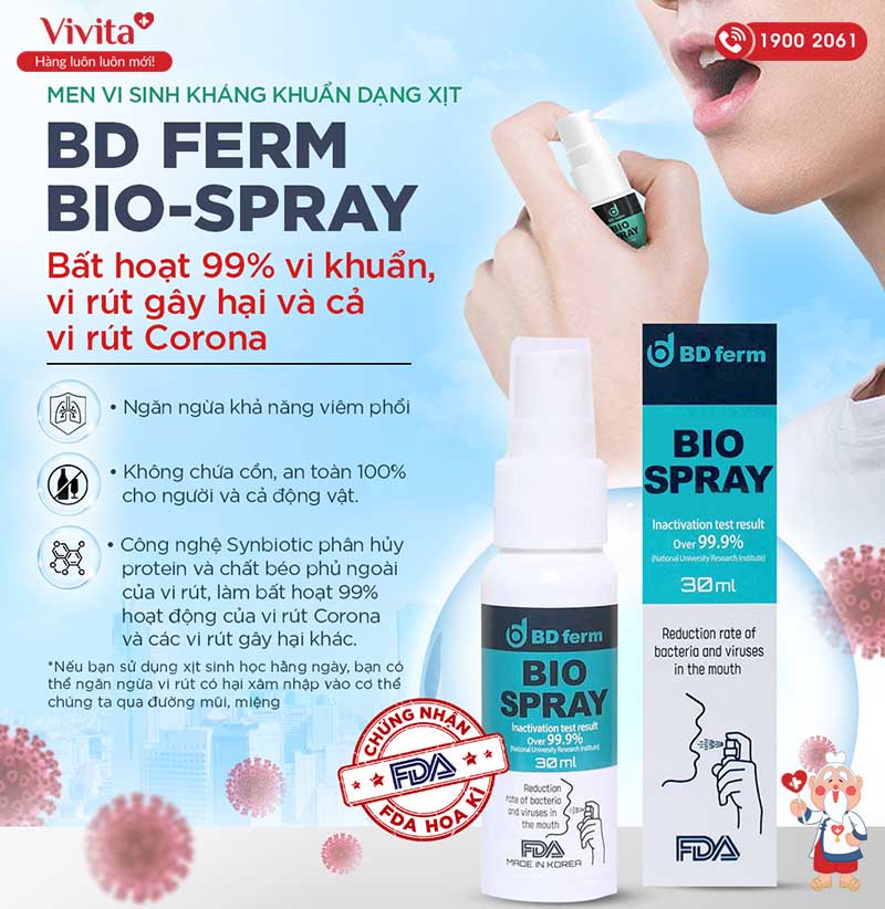 công dụng Xịt Họng Bio Spray