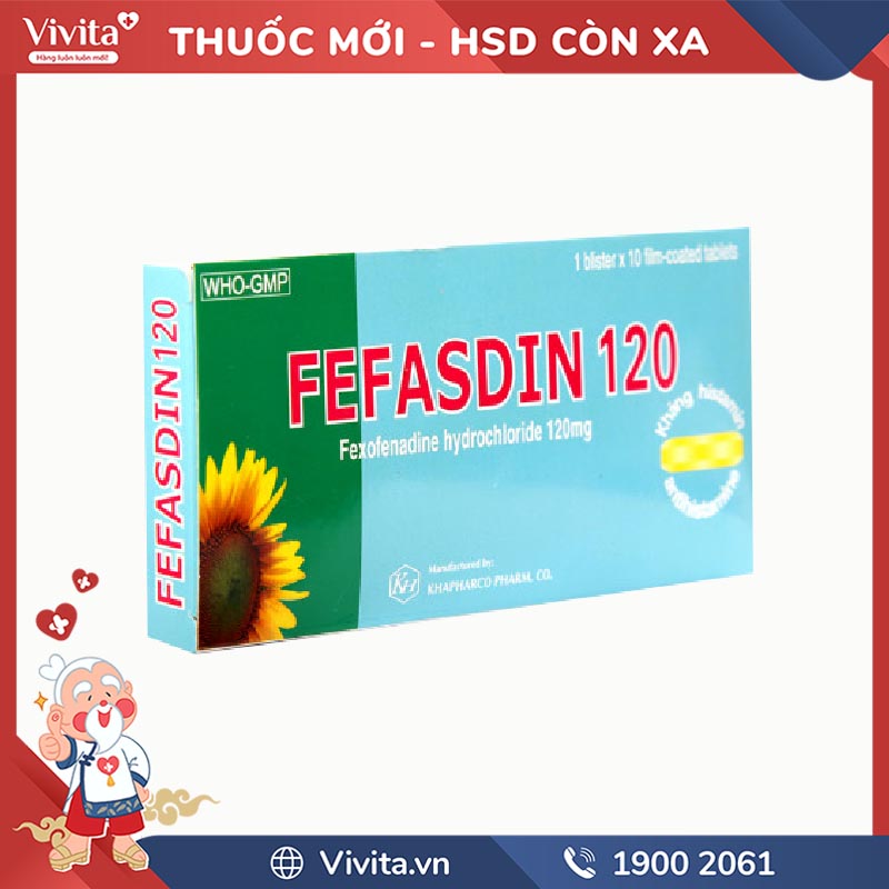 Thuốc chống dị ứng Fefasdin 120 | Hộp 100 viên