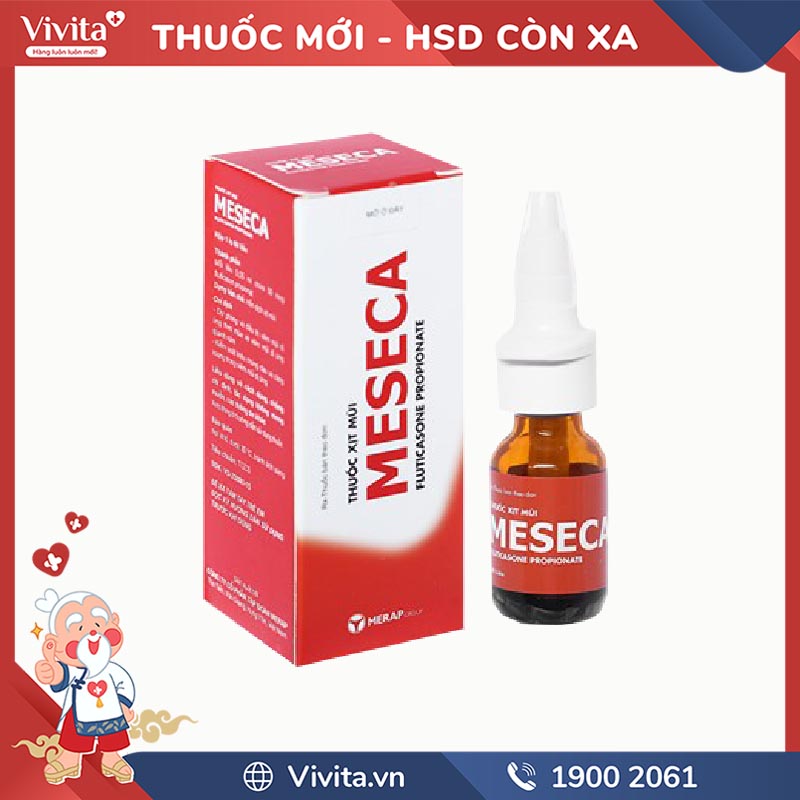 Thuốc xịt mũi trị viêm mũi dị ứng Meseca | Chai 60 liều xịt