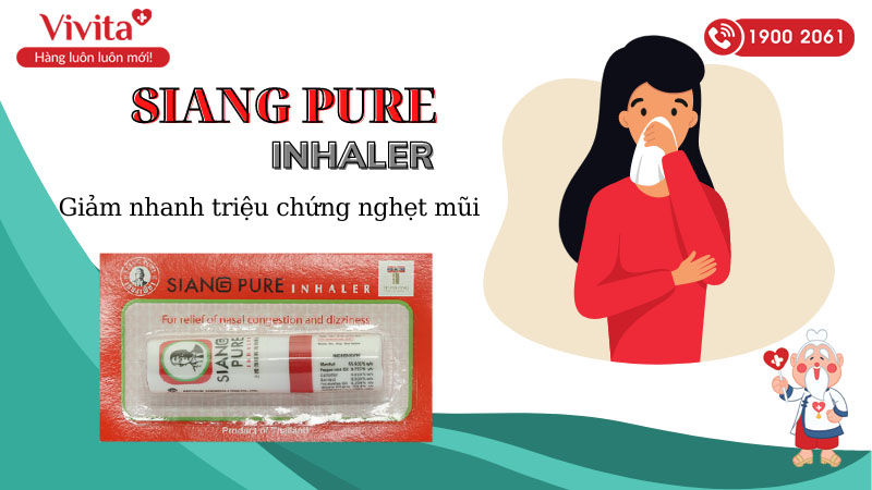 Ống hít làm giảm nghẹt mũi và chóng mặt Siang Pure Inhaler 