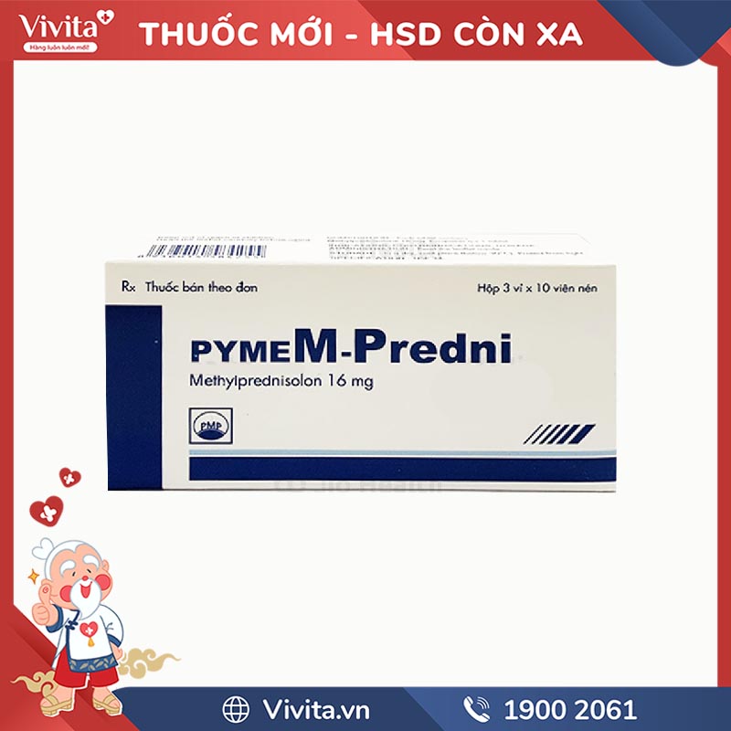 Thuốc chống viêm Pyme M-Predni | Hộp 30 viên