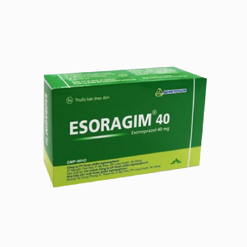 Thuốc trị viêm loét dạ dày, tá tràng Esoragim 40 | Hộp 30 viên