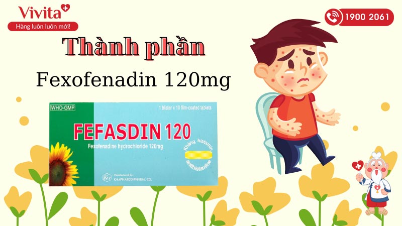 Thành phần của thuốc chống dị ứng Fefasdin 120