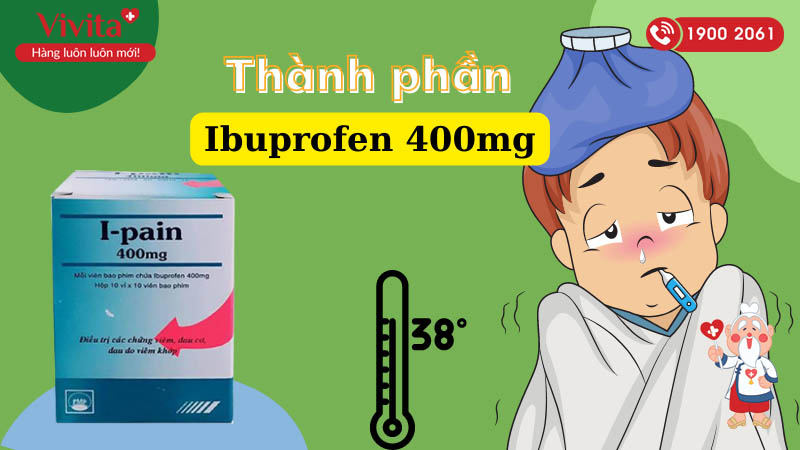 Thành phần của thuốc giảm đau, kháng viêm I-Pain 400mg
