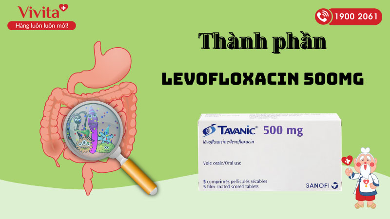 Thành phần của thuốc kháng sinh trị nhiễm khuẩn Tavanic 500mg