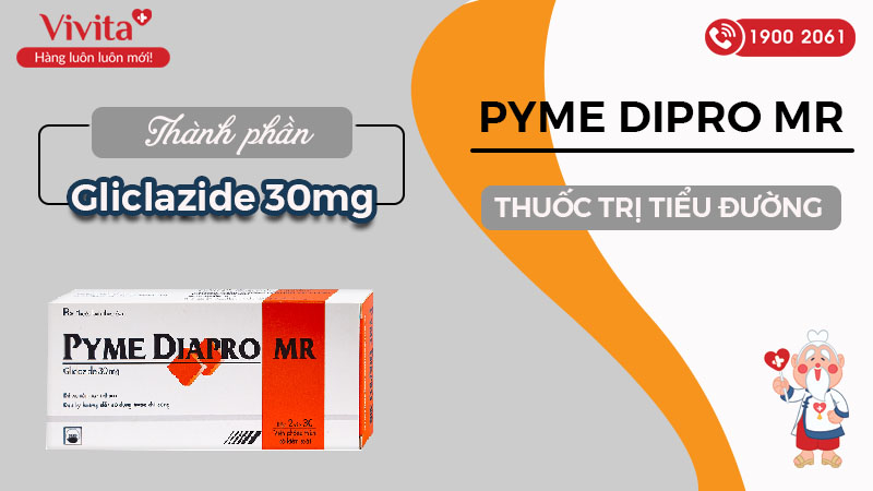 Thành phần của thuốc trị tiểu đường Pyme Diapro MR