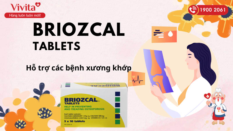 Thuốc bổ sung canxi và vitamin D3 Briozcal 