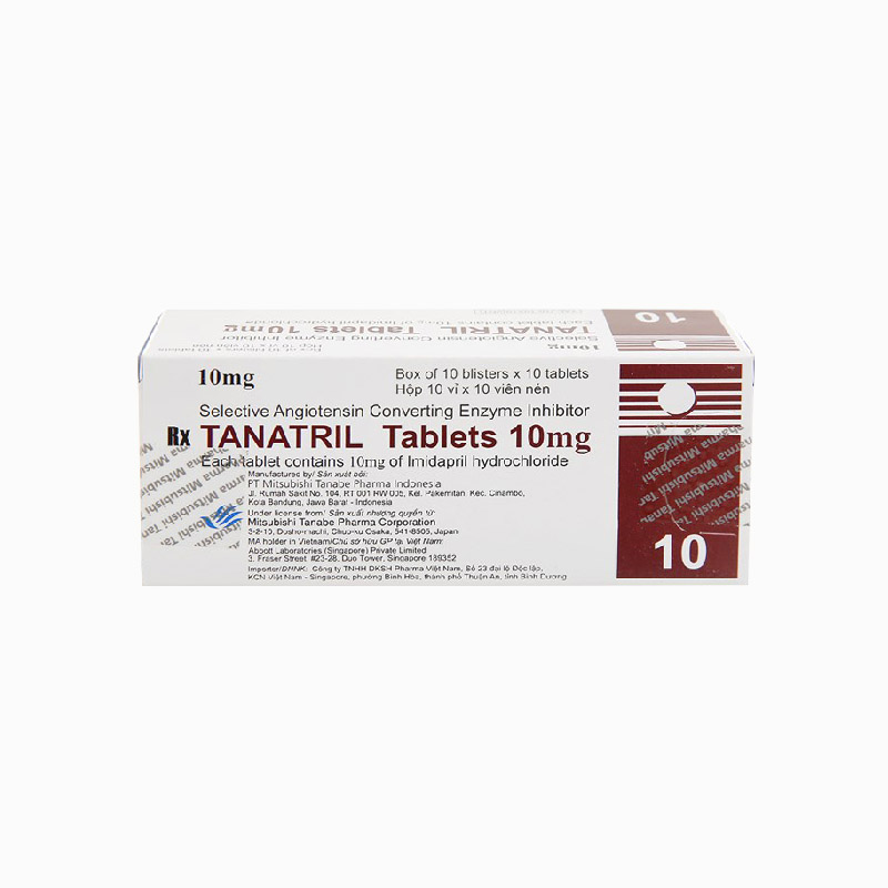 Thuốc trị cao huyết áp Tanatril Tablets 10mg | Hộp 100 viên