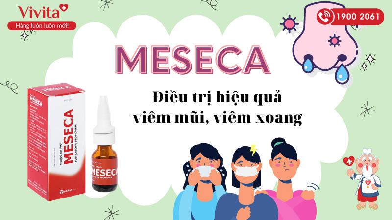 Thuốc xịt mũi trị viêm mũi dị ứng Meseca 