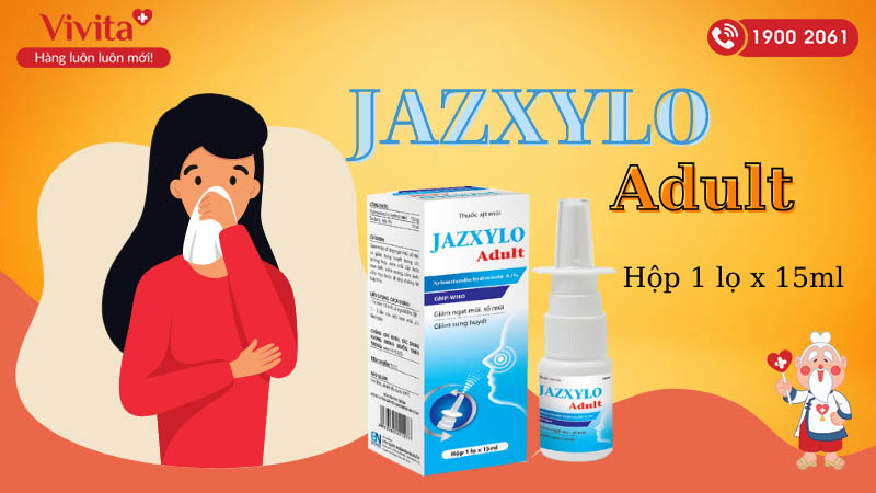 Thuốc xịt mũi trị viêm mũi dị ứng Jazxylo Adult