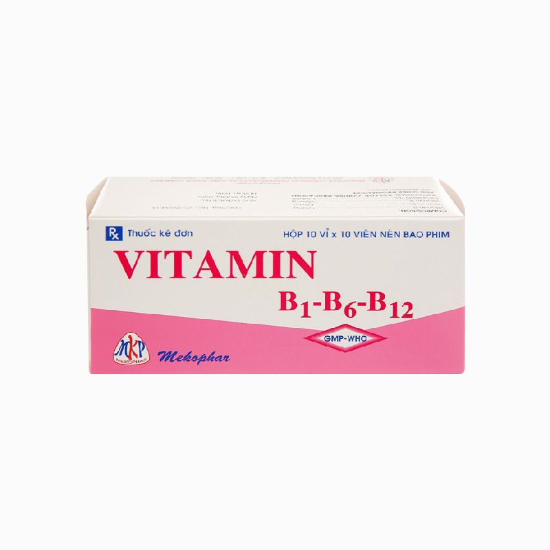 Thuốc bổ sung vitamin B1-B6-B12 Mekophar | Hộp 100 viên