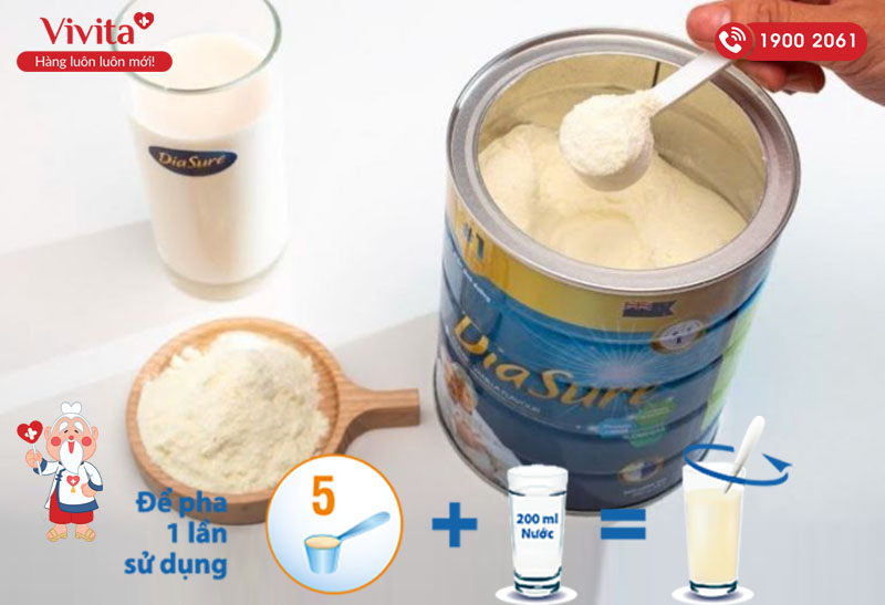 cách dùng Sữa Non DiaSure