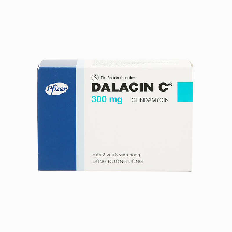 Thuốc kháng sinh trị nhiễm khuẩn Dalacin C  | Hộp 16 viên