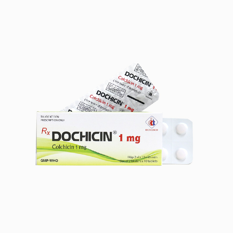 Thuốc trị gút Dochicin 1mg | Hộp 20 viên