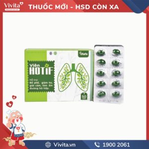 Viên Hotif – Hỗ trợ trị ho, bổ phế | Hộp 50 viên