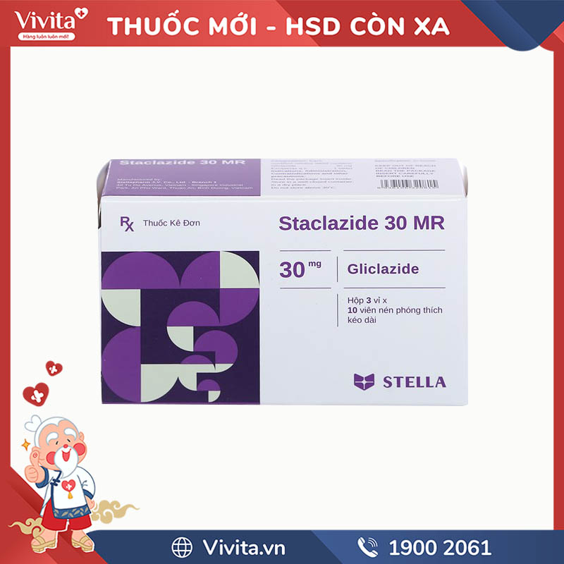 Thuốc trị tiểu đường Staclazide 30 MR | Hộp 30 viên