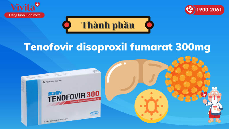 Thành phần của thuốc kháng virus Savi Tenofovir 300