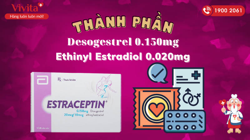 Thành phần thuốc tránh thai hằng ngày Estraceptin