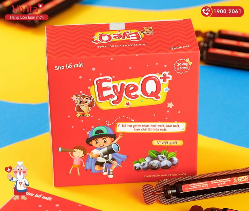 Siro bổ mắt EyeQ+ Hỗ trợ giảm được nguy cơ mắc bệnh thiếu máu võng mạc