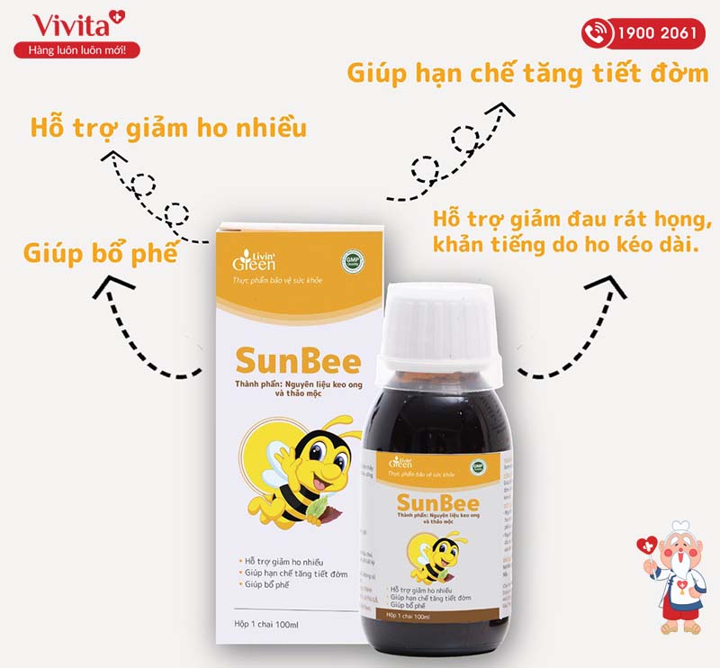 SunBee - Livin’Green Hỗ trợ cải thiện chức năng đường hô hấp, chống lại sự xâm nhập của vi khuẩn, virus gây bệnh