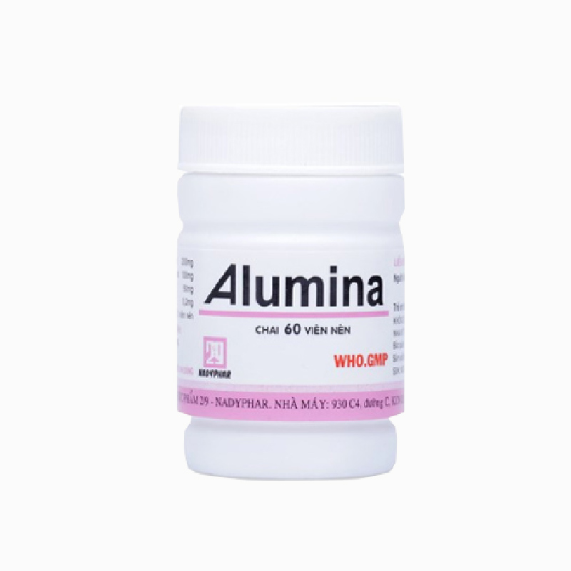 Thuốc giảm ợ nóng, viêm loét dạ dày Alumina | Chai 60 viên