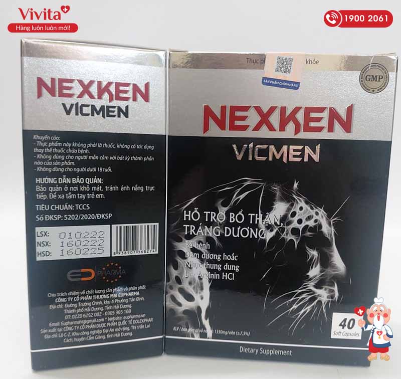 nexken vicmen Hỗ trợ cải thiện chức năng thận giúp hạn chế số lần tiểu đêm