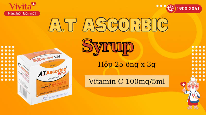 Ống uống A.T Ascorbic 5ml bổ sung vitamin C