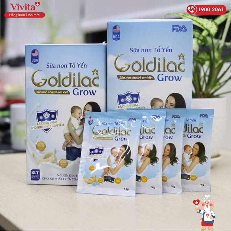 sữa non tổ yến goldilac grow với chất lượng không